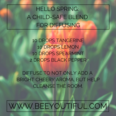 Hello Spring Child-Safe Diffuser Blend from Beeyoutiful.com